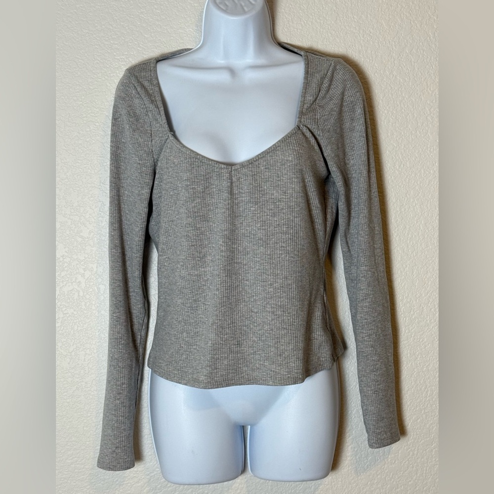 BODEN Gray Women's Sz M Long Sleeve Top